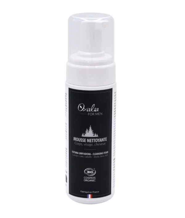 Mousse nettoyante corps visage et cheveux